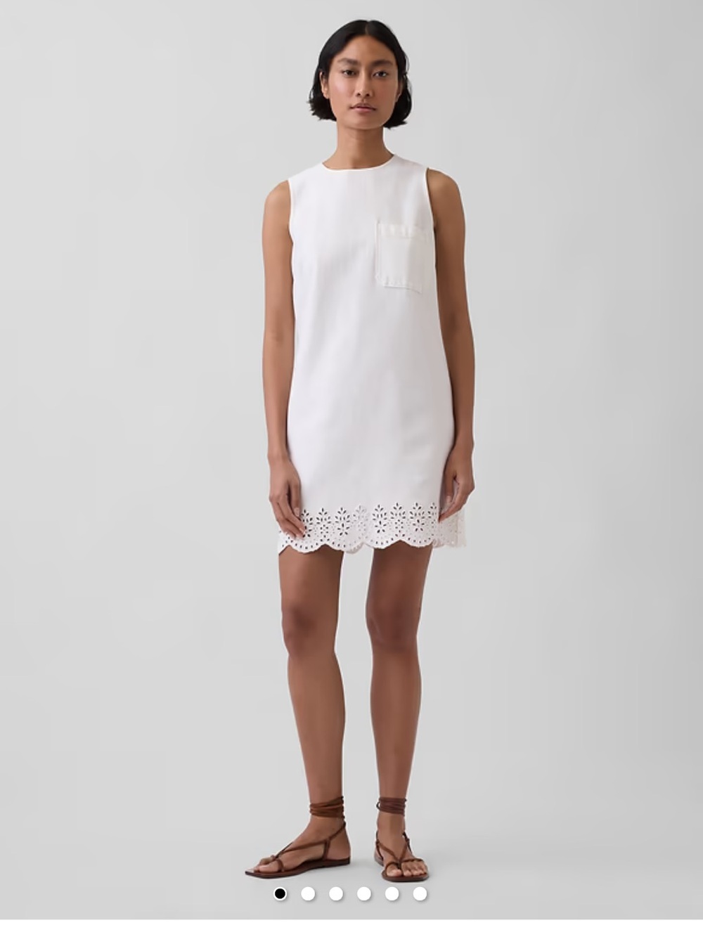 GAP Eyelet Hem Mini Shift Dress